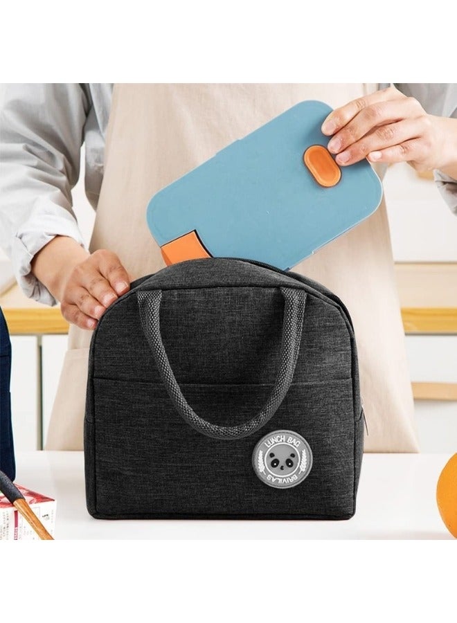 Portable Foldable Hot and Cold Food and Drink Bag - Thermal Bag (Black) - Image 2