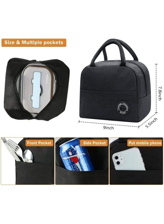 Portable Foldable Hot and Cold Food and Drink Bag - Thermal Bag (Black) - Image 3
