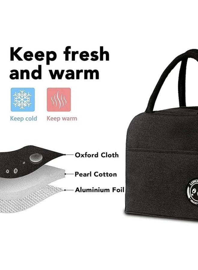 Portable Foldable Hot and Cold Food and Drink Bag - Thermal Bag (Black) - Image 4