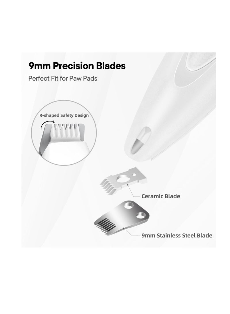 Excefore Dog Paw Trimmer for Grooming, Rechargeable Cordless Low Noise Cat Hair Trimmer, Small Pet Hair Shaver with LED Light, for Dogs Cats Trimming Around Paws, Eyes, Ears, Face, Rump - Image 2