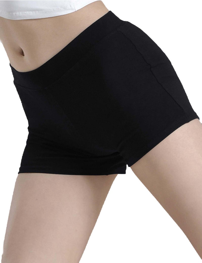 Daydance Cotton Black Women Dance Shorts for Ballet, Yoga, Workout, Volleyball, Gymnastics - Image 1