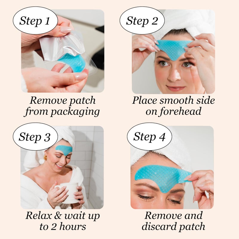 JANE VINE Forehead Wrinkle Patches - Anti Wrinkle Patches - Cooling Collagen Hydration - Wrinkles Treatment - Forehead Collagen Patches with Centella Asiatica, Vitamin E & Hyaluronic Acid - 20 Pcs - Image 5