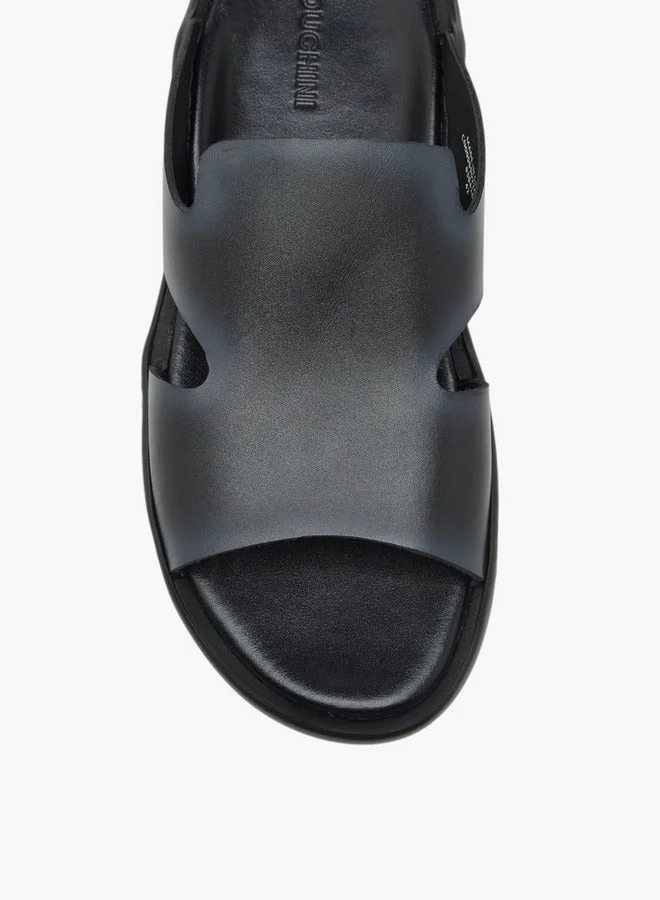 DUCHINI Men's Solid Slip-On Sandals