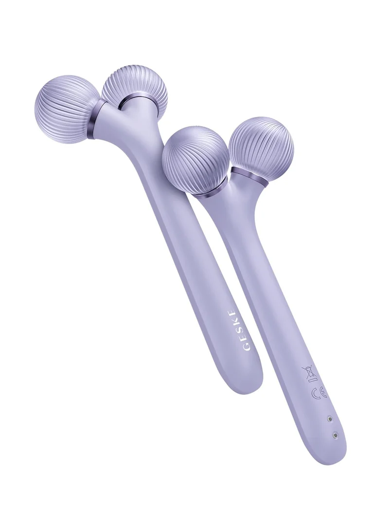 جيسكي SmartAppGuided Sonic Facial Roller | 4 في 1 | محفز ديرما سموث للوجه | ديرما رول | أسطوانة للوجه مهنية | ديرما رولر للعناية بالبشرة وروتين الجمال | بشرة ناعمة - بنفسجي
