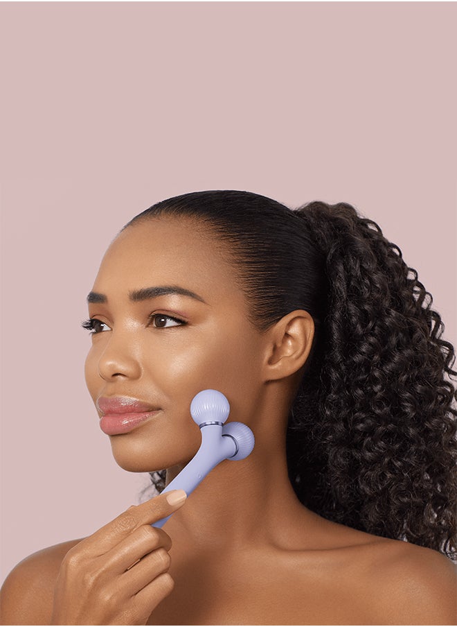 GESKE SmartAppGuided Sonic Facial Roller | 4 in 1 | Facial Dermasmooth Stimulator | Derma Roll | Professional Facial Roller | Derma Roller for Skincare and Beauty Routine | Smooth Skin - Purple  - Image 3
