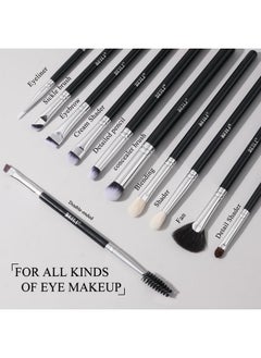 BEILI BEILI 15Pcs Original Makeup Brushes Set Natural-Synthetic Kabuki Foundation Face Powder Highlighter Contour Concealers Eye Shadows Eyebrow Eyeliner Make Up Brush Kit(Classic Black)  - Image 3