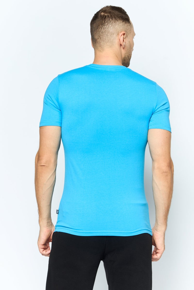 PUMA Men Sportswear Fit Short Sleeves Running T-Shirt, Blue - Image 4