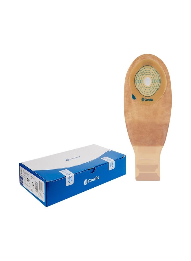 convatec Esteem + One-Piece Drainable Cut-to-Fit Pouch w/"visiClose, Filter, Modified Stomahesive, 12" panel Transparent, 2 2/5" by 2 3/4" - Image 1