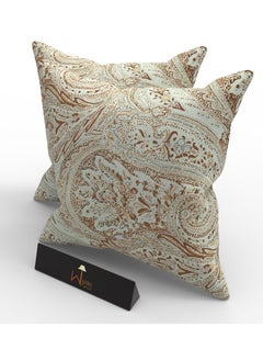 Wooden Twist Reposa Floral Print Jute & Cotton Fabric Cushion Cover  - Image 2