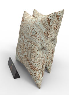 Wooden Twist Reposa Floral Print Jute & Cotton Fabric Cushion Cover  - Image 4