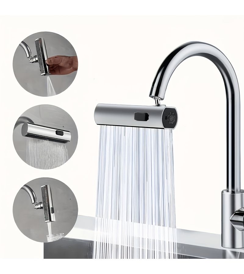 1pc Kitchen Faucet with 360 Degree Rotating Waterfall And 3 Flow Modes - Image 4