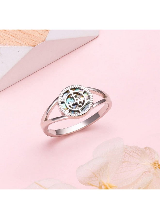 DAOCHONG Sigil Of Lilith Abalone Shell Statement Ring S925 Sterling Silver Sigil Of Lilith Statement Ring Gifts For Women Men Size 7  - Image 4