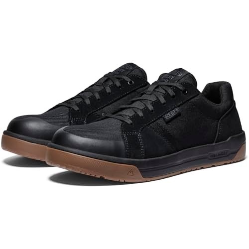 KEEN Utility Men's Kenton Low Height Composite Toe ESD Breathable Work Sneakers,Black/Gum,13 - Image 4