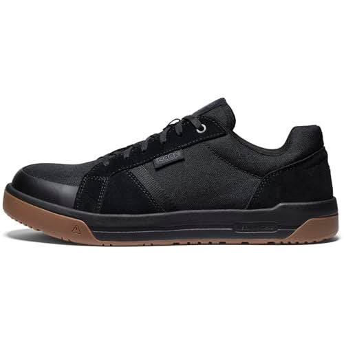 KEEN Utility Men's Kenton Low Height Composite Toe ESD Breathable Work Sneakers,Black/Gum,13 - Image 3