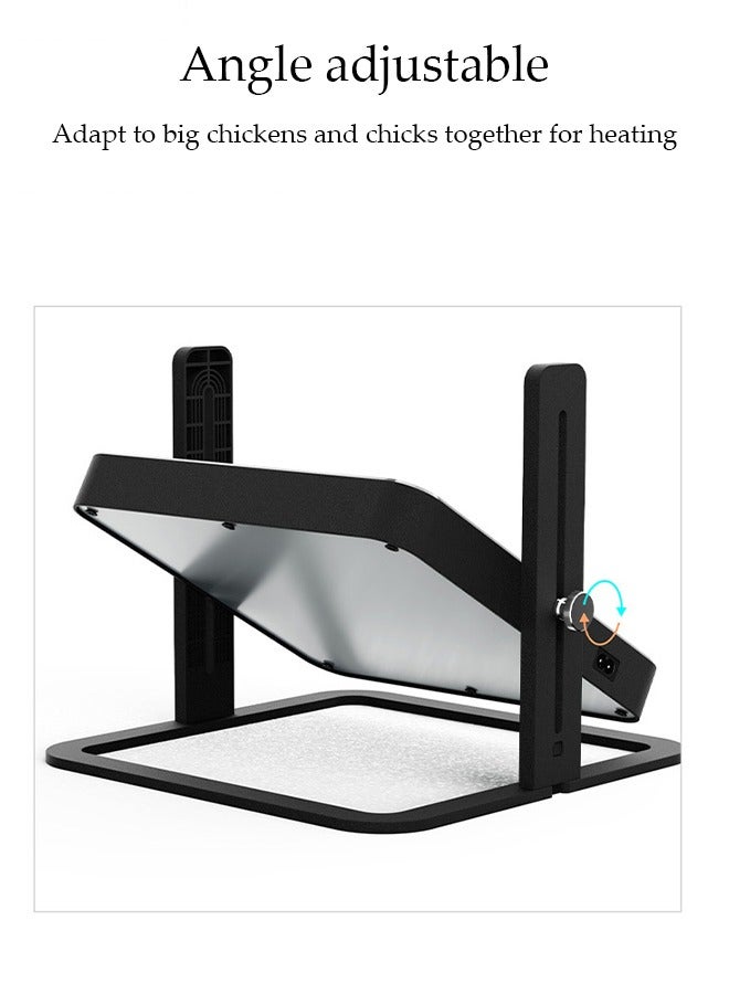 DUNISO سخان حظيرة الدجاج، لوحة تسخين متعددة الوظائف، حاضنة صيصان، ارتفاع وزاوية قابلة للتعديل، سهلة التنظيف، تحكم في درجة الحرارة، مناسبة للدجاج، البط، الطيور، السمان، 274 * 274 * 226 مم - Image 3