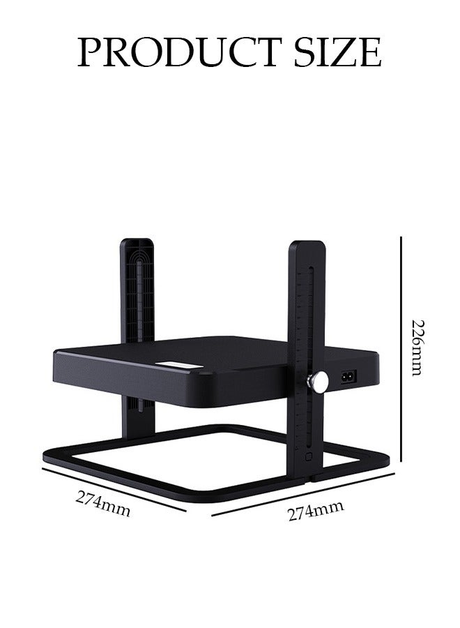DUNISO سخان حظيرة الدجاج، لوحة تسخين متعددة الوظائف، حاضنة صيصان، ارتفاع وزاوية قابلة للتعديل، سهلة التنظيف، تحكم في درجة الحرارة، مناسبة للدجاج، البط، الطيور، السمان، 274 * 274 * 226 مم - Image 2