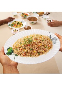 LARAH BY BOROSIL Larah by Borosil Oval Fluted Series Opalware Dinner Set | 44 Pieces for Family of 8 | Microwave & Dishwasher Safe | Bone-Ash Free | Crockery Set for Dining & Gifting | Plates & Bowls | White  - Image 5