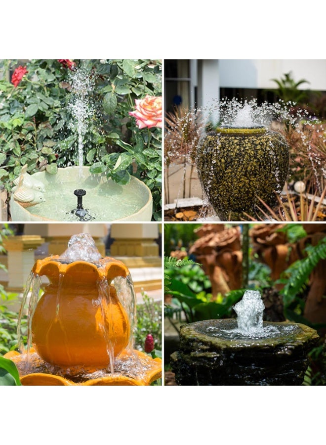 Solar Fountain Pump, 2.5W Solar Powered Water Pump Solar Panel Kit Water Pump Submersible Pump Solar Powered Water Feature with 6 Nozzles and Transparent Hose for Pond,Fountain,BirdBath,Garden - Image 4