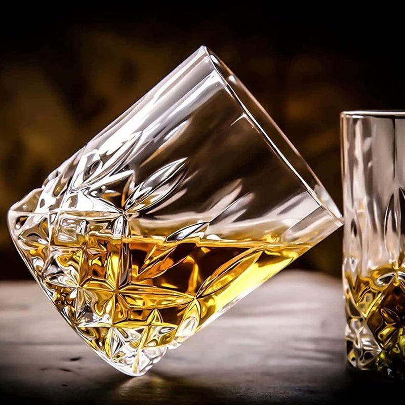 Old Fashioned Whiskey Glasses, Set of 4 (2 Crystal Bourbon Glasses, 2 Round Big Ice Ball Molds) In Gift Box - 11 Oz Rocks Glass, Barware for Scotch Cocktail Rum Vodka Liquor, Gifts for Men - Image 5