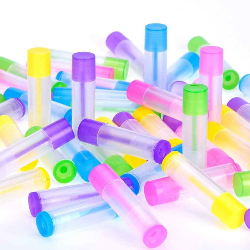ONWON 25 PCS Lip Balm Empty Bottles Lip Balm Container Clear Tubes with Twist Bottom and Top Cap 3 16Oz 55ml