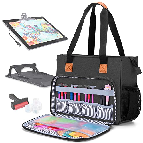 LUXJA Carrying Case for A4 Light Pad and Diamond Painting Accessories, Storage Bag for Diamond Painting Tools and Light Box (Fits for A4 Light Pad), Black (Bag Only) - Image 1