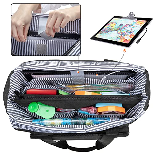 LUXJA Carrying Case for A4 Light Pad and Diamond Painting Accessories, Storage Bag for Diamond Painting Tools and Light Box (Fits for A4 Light Pad), Black (Bag Only) - Image 3