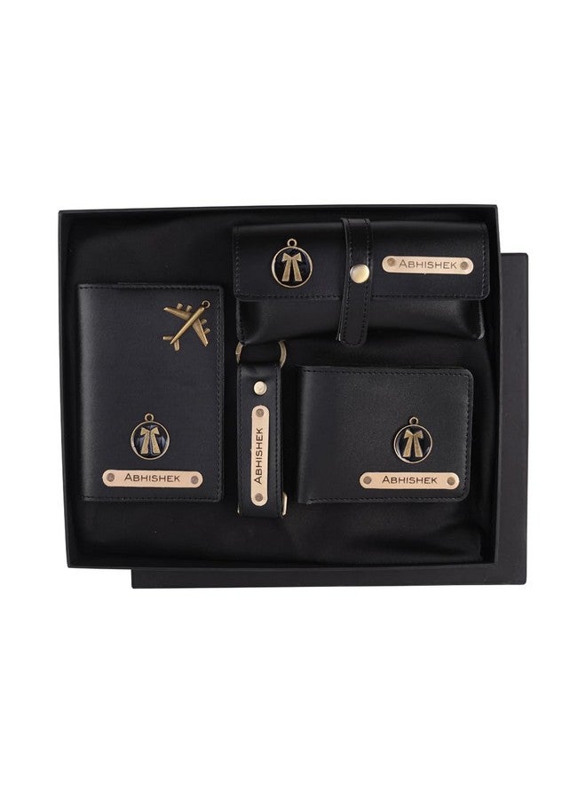 AICA Personalised Name Advocate Adv Leather Wallet Gift Set for Men (Black) - Image 2