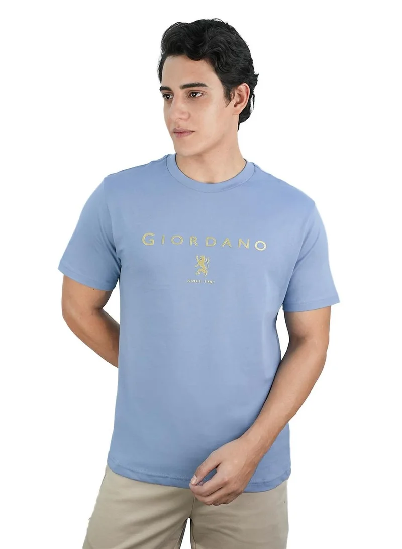 Men's Cotton Signature Print Slim Fit Tee