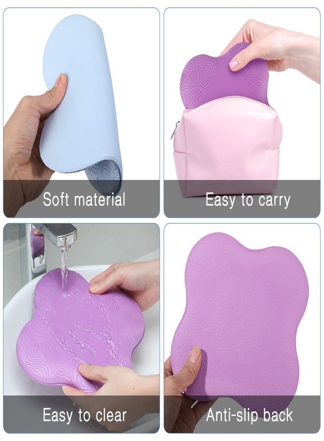 Hungdao 6 Pcs Knee Pads for Yoga Extra Thick Yoga Wrist Pad Anti Slip Pilates Support Cushion for Men Women Knee Elbow Wrist Hand Exercise Meditation Workout Floor Travel(Blue, Purple, Black) - Image 5
