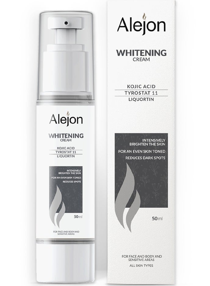 Alejon Whitening Cream Kojic Acid Tyrostat Tm Glabridn -50Ml