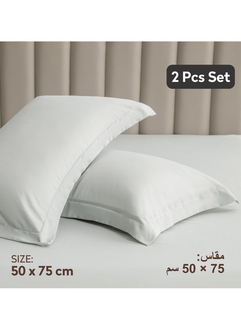 Donetella Microfiber Pillowcases 2-Pcs Soft Pillow Cover (50 x 75 CM) With Envelope Closure (Without Pillow Insert),Santa Grey  - Image 3