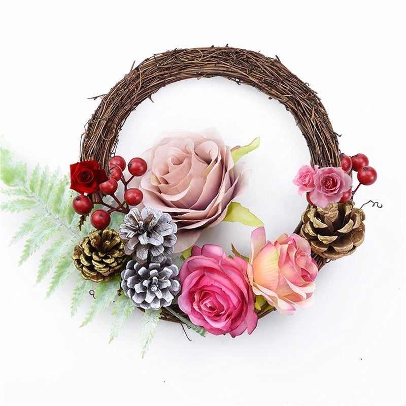 Byher Grapevine Wreath, 2 PCS 12 Inch Natural Vine Wreath for Crafts (Wreath Frame) - Image 5