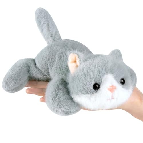 Ditucu Cute PalmSized Cat Stuffed Animal Soft Capibara Plush Doll Small Kitten Plushies Toys Gifts for Kids Grey 78 inch - Image 1