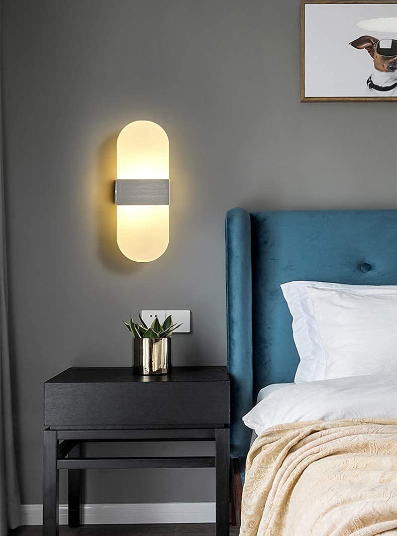 Groeien Groeien Pack of 2 15 Watt Round Acrylic LED Wall Lamp Warm White - Image 4