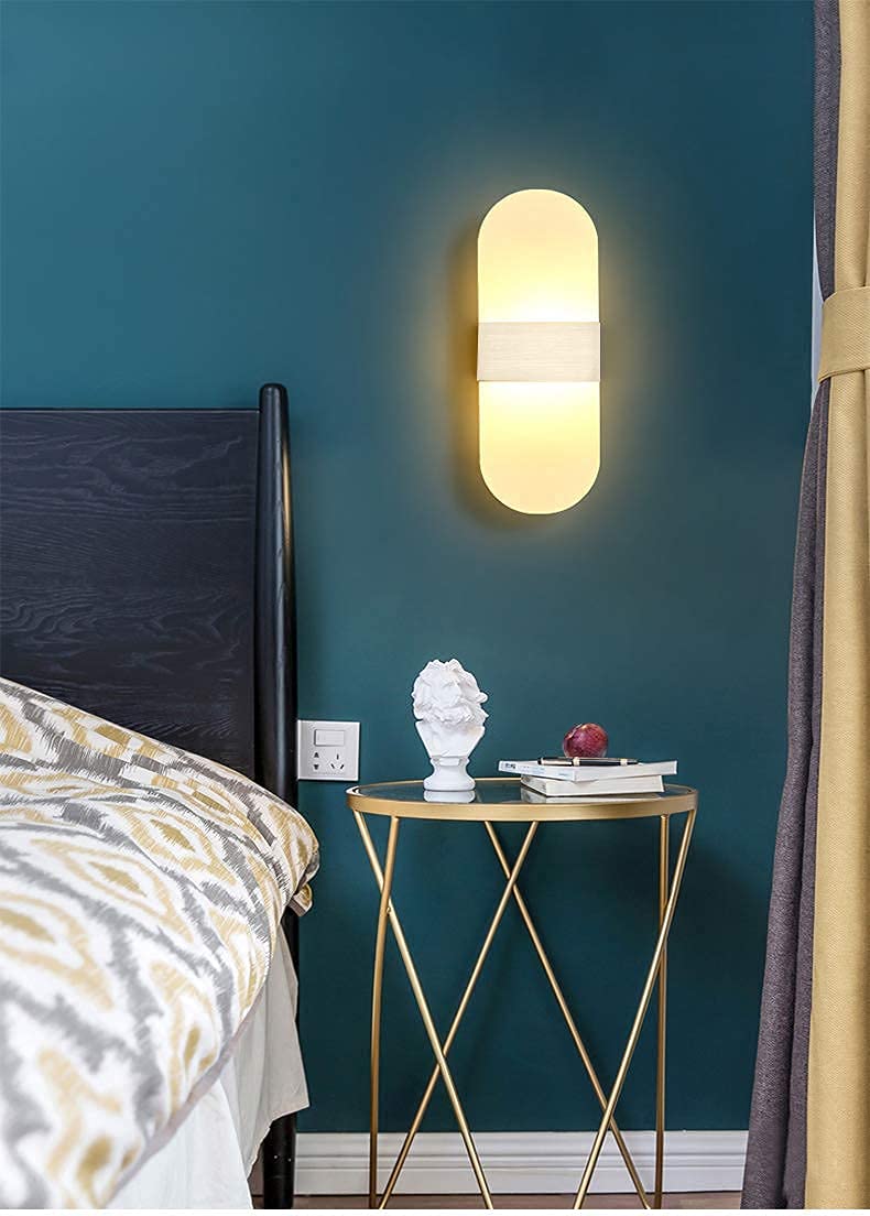 Groeien Groeien Pack of 2 15 Watt Round Acrylic LED Wall Lamp Warm White - Image 5