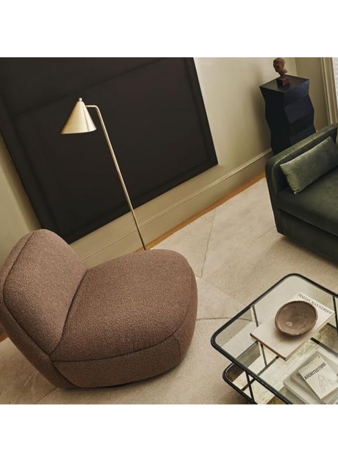 بوبينز هوم كرسي أريكة فردي كسول من بوبينز هوم بتصميم مريح لغرف المعيشة الحديثة (بني) - Image 2