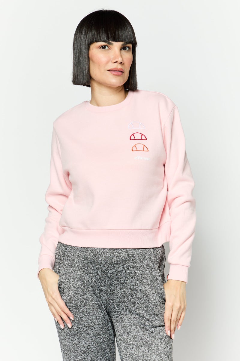 Ellesse Women Sportswear Fit Long Sleeves Outdoor Sweatshirt, Pink - Image 1