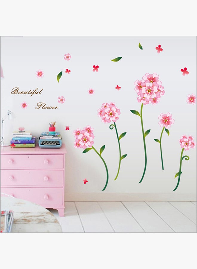 كياوكاي ملصق جدار بتصميم نقشة الزهور وردي/ أخضر 150x95سم - Image 5