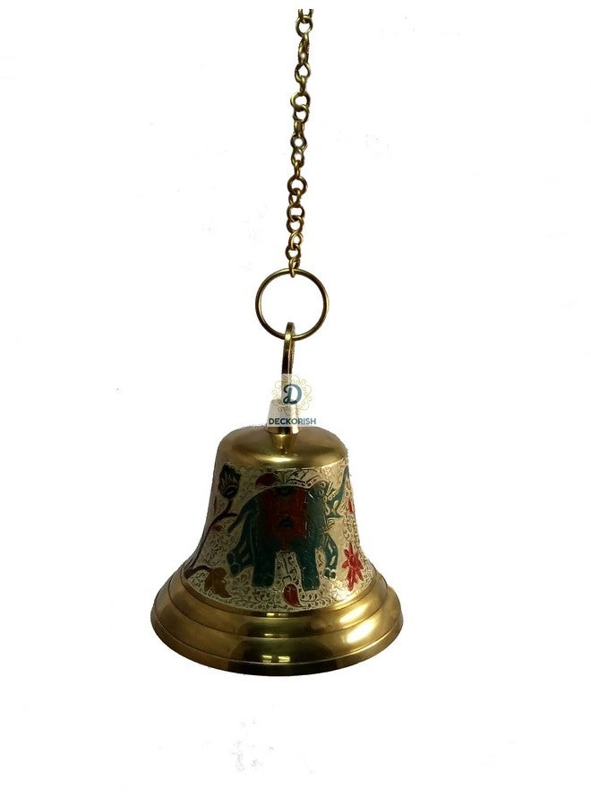 D DECKORISH D D DECKORISH Brass White Hanging Bell 17 CM - Image 1