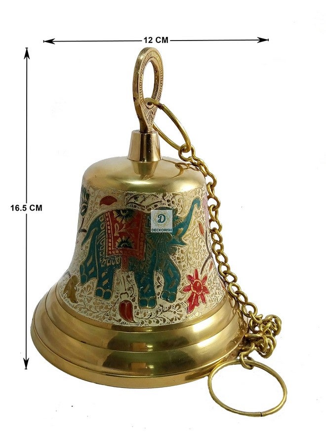 D DECKORISH D D DECKORISH Brass White Hanging Bell 17 CM - Image 2