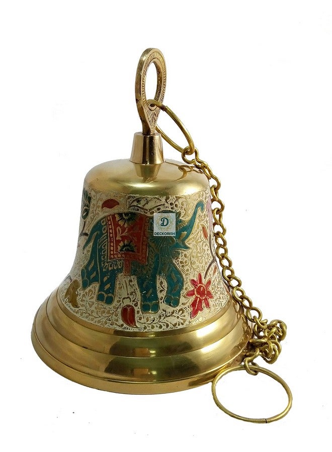 D DECKORISH D D DECKORISH Brass White Hanging Bell 17 CM - Image 3