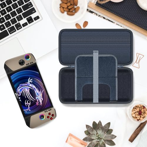 Wanaiha Hard Case for MSI Claw 8 AI+ / Lenovo Legion Go S Gaming Console, Black, Compatible with MSI Claw 8 AI+, Lenovo Legion Go S, EVA Shell, Zipper Closure, Hand Strap Handle - Image 4