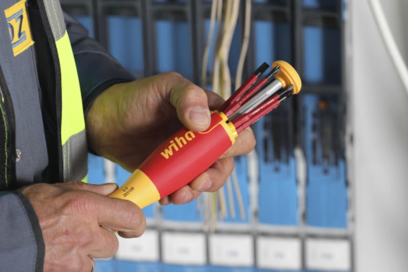 Wiha 28393 7 Piece Insulated SlimLine Ultra-Driver Blade Set Slotted, Phillips - Image 4