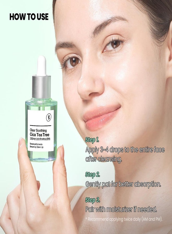 GLAM UP CICA Tea Tree serum Double Shot 30ml(1.12 Fl Oz) With HYALURON+BHA Calming Booster Acne Treatment Tea Tree Oil & Niacinmid for Acne Blackhead Treatment, Sensitive Skin Care - Image 5