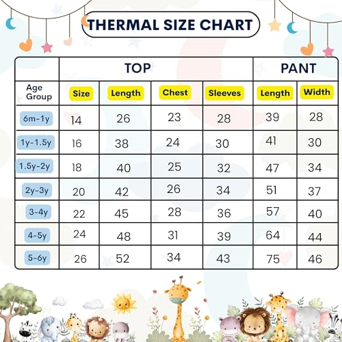 THE LITTLE LOOKERS Kids Winter Thermal Wear | Unisex Fleece Innerwear Set for Baby Girl & Baby Boy | Warm Woolen T-Shirt & Bottom Set (Off White, 5 Y - 6 Y) - Image 3