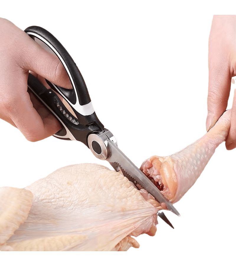 Stainless Steel Thick Multifunctional Kitchen Scissors for Poultry Seafood BBQ Bone Cutting Ergonomic Handle Cooking Baking Meal Prep - Image 1