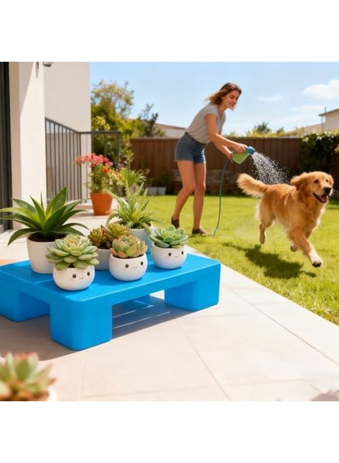 Heavy Duty Plastic Storage Pallet Waterproof Indoor Outdoor Garage Use 40x48 Inches - Image 3