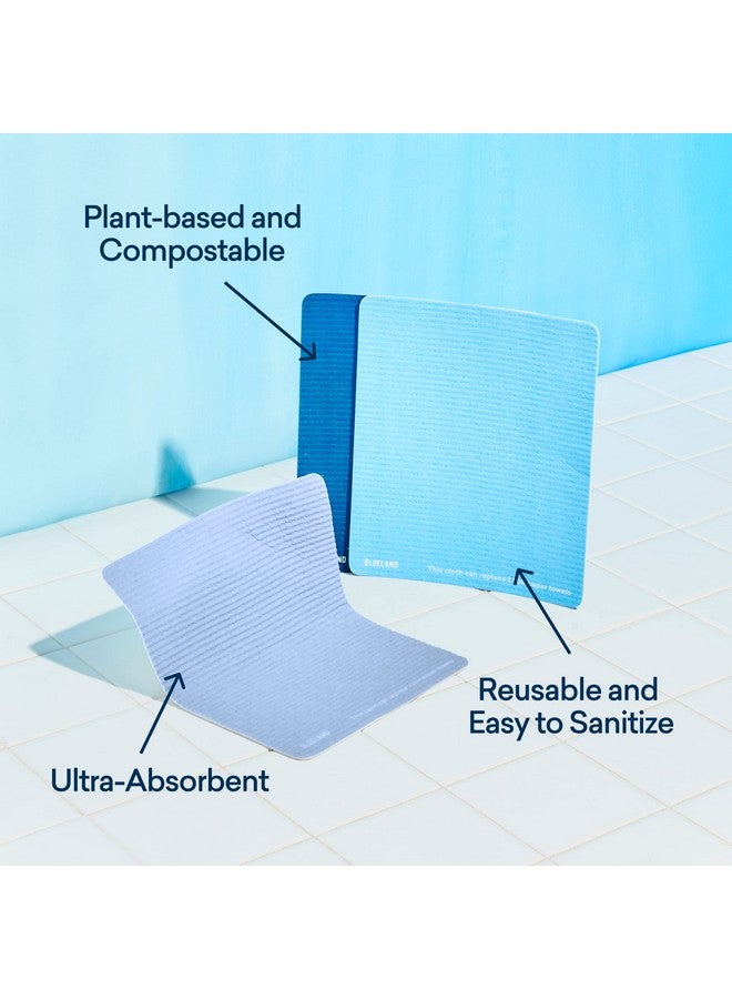BLUELAND Cloud Cloth, 3-Pack, Reuseable Paper Towel Replacement, Natural Swedish Dish Kitchen Sponge - Image 4