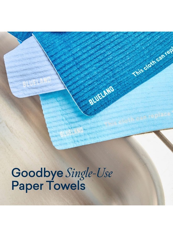BLUELAND Cloud Cloth, 3-Pack, Reuseable Paper Towel Replacement, Natural Swedish Dish Kitchen Sponge - Image 2