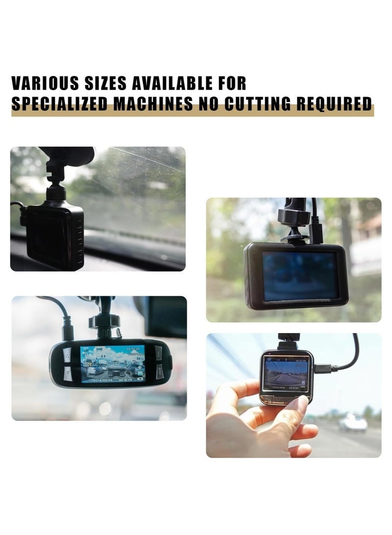 Electrostatic Film for Dash Cam, Sticker Shield for Windshields Double-Sided Adhesive Pad Electrostatic Stickers for Dash Cam Adhesive Clear Static Cling Films for Suction Cup Mounting - Image 5